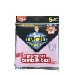 Dr. Super Mikrofiber Temizlik Bezi 5’li PEMBE